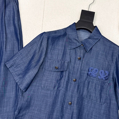 Loewe 25 Denim Set Blue Cotton 630880