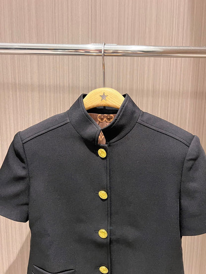 LV Short-Sleeved Jacket Youthful Black Polyester
