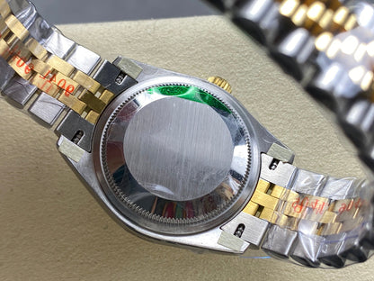 Datejust 31mm Yellow Gold Steel Diamond Bezel Champagne Dial
