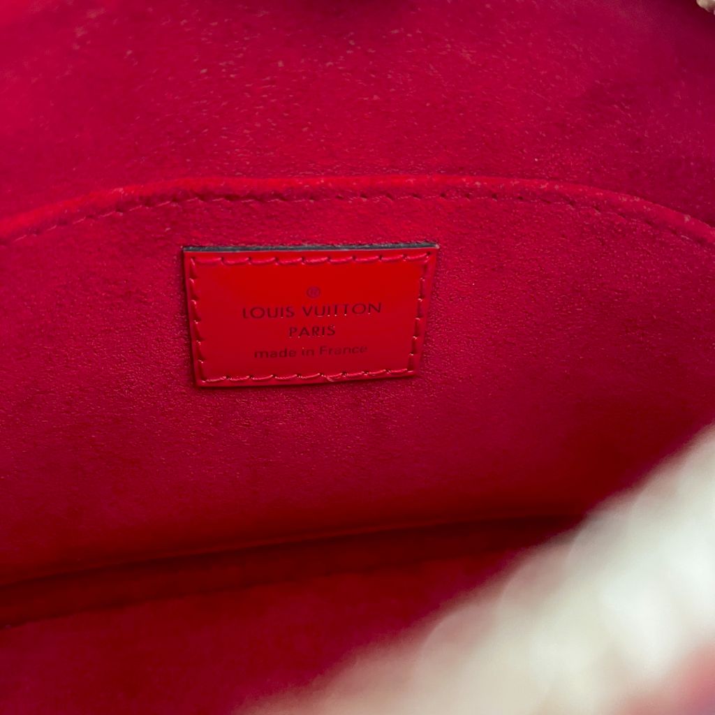 Louis Vuitton red epi leather BB alma bag