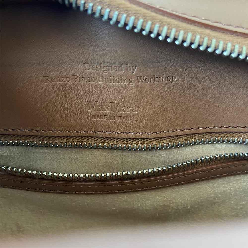 Max Mara brown leather Whitney Bag