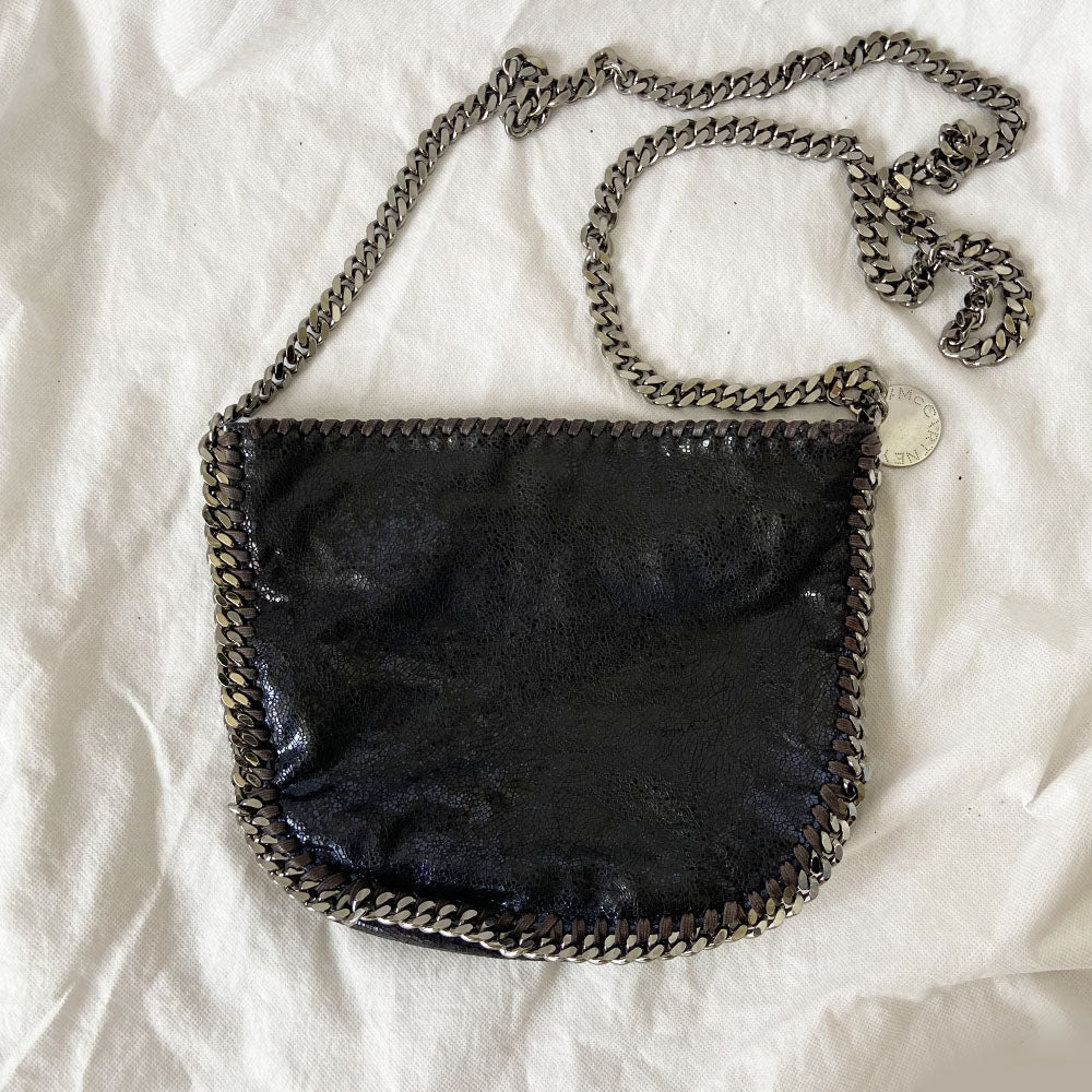 Stella McCartney Black Faux Leather Crossbody Medium Bag