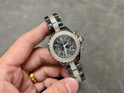 J12 34MM CHRONOGRAPH BLACK CERAMIC