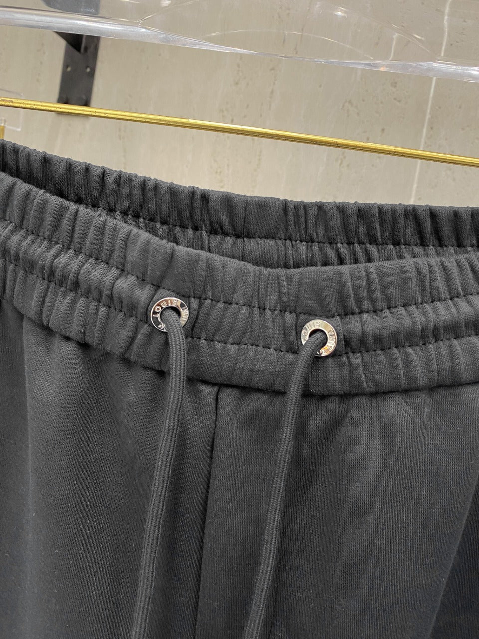LV CASUAL SHORTS DARK GRAY COTTON STRETCH FABRIC 239610